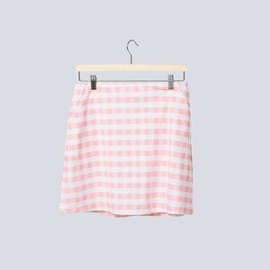 Pink Gingham Golf Skort